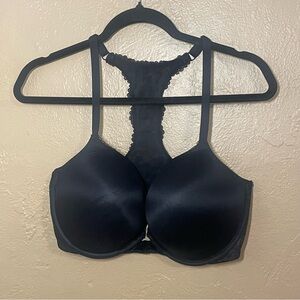Victoria’s Secret deep v front clasp lace racer back bra 38dd
